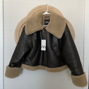 NWT Authentic trendy Zara Aviator Jacket